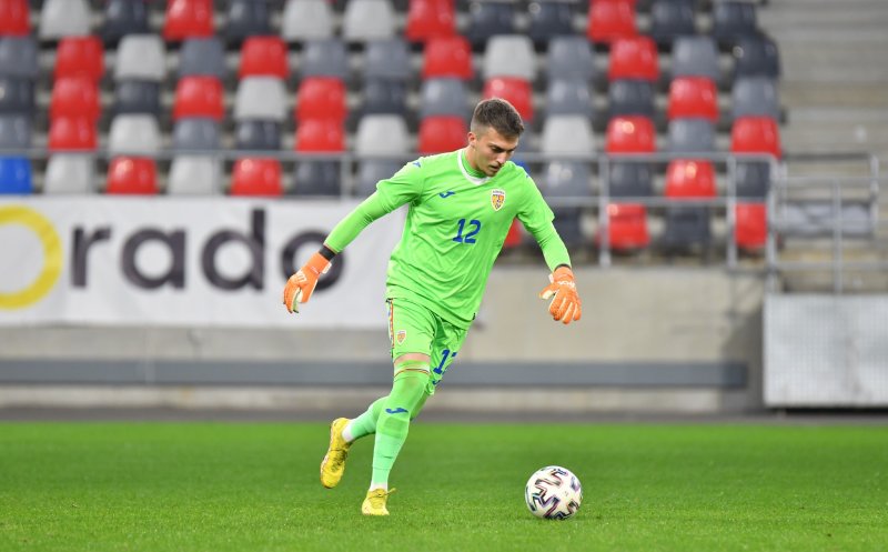 Portarul lui „U” Cluj, Andrei Gorcea, și-a făcut debutul la naționala de tineret!