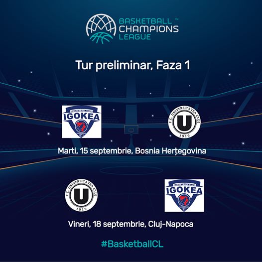 Adversar din Liga Adriatică pentru U-BT în primul tur preliminar al Basketball Champions League