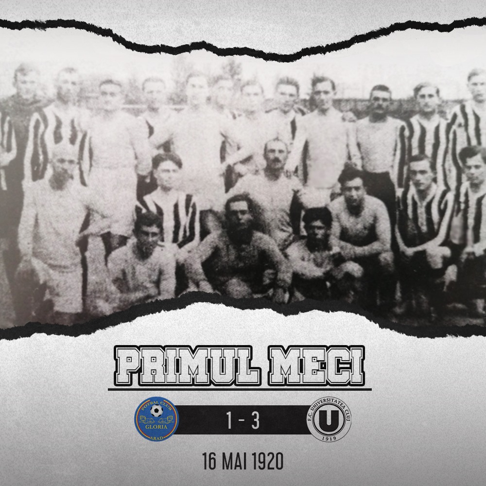 Pagina de istorie. 101 ani de la primul meci din istorie jucat de Universitatea Cluj