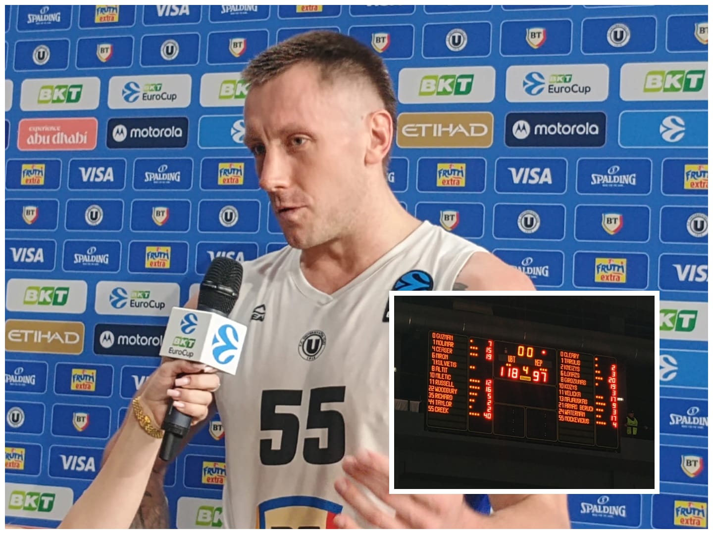 Antrenament cu public pentru U-BT Cluj-Napoca în fața lui Neptunas Klaipeda, cel mai clar succes din EuroCup în acest sezon! Mitch Creek – MVP de 40 de puncte